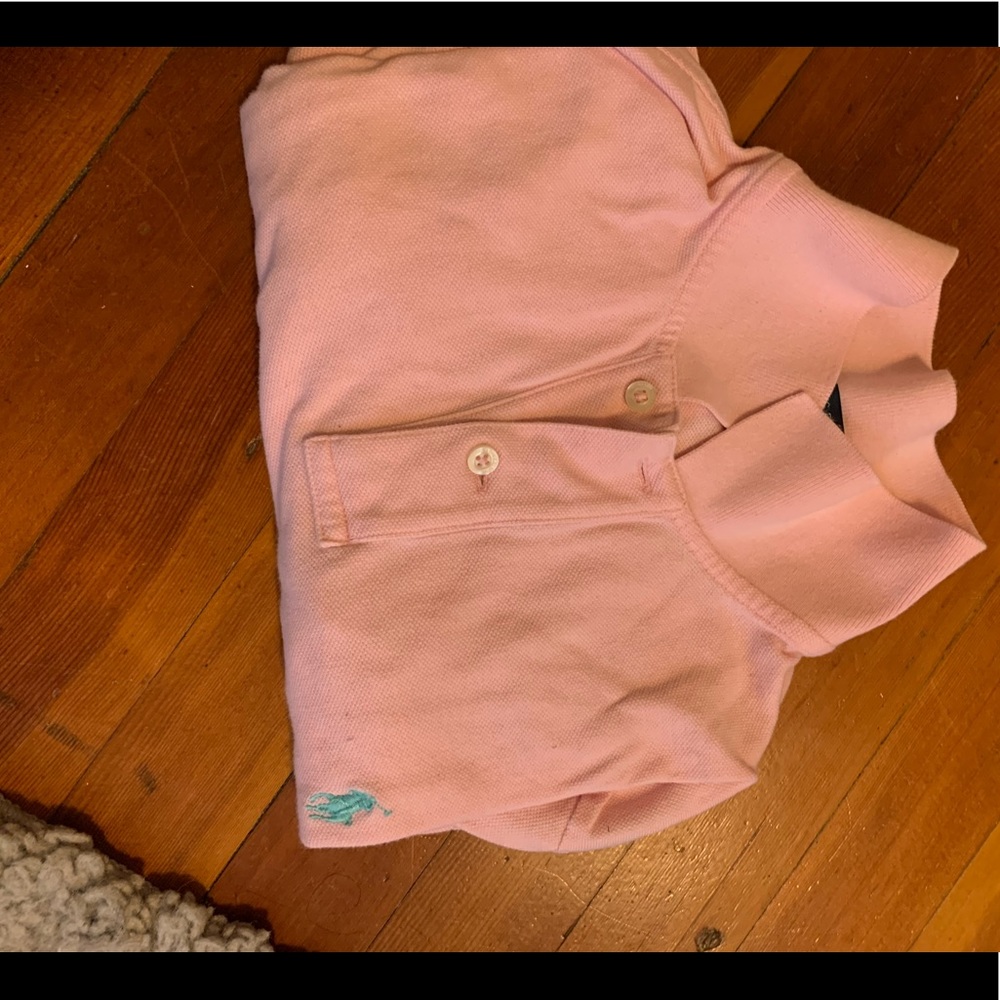 Baby pink polo tee